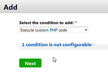 Aggiungiamo una prima condizione, del codice PHP